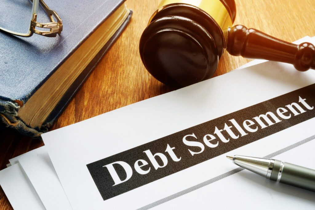 Debt settlement lawyer depiction
